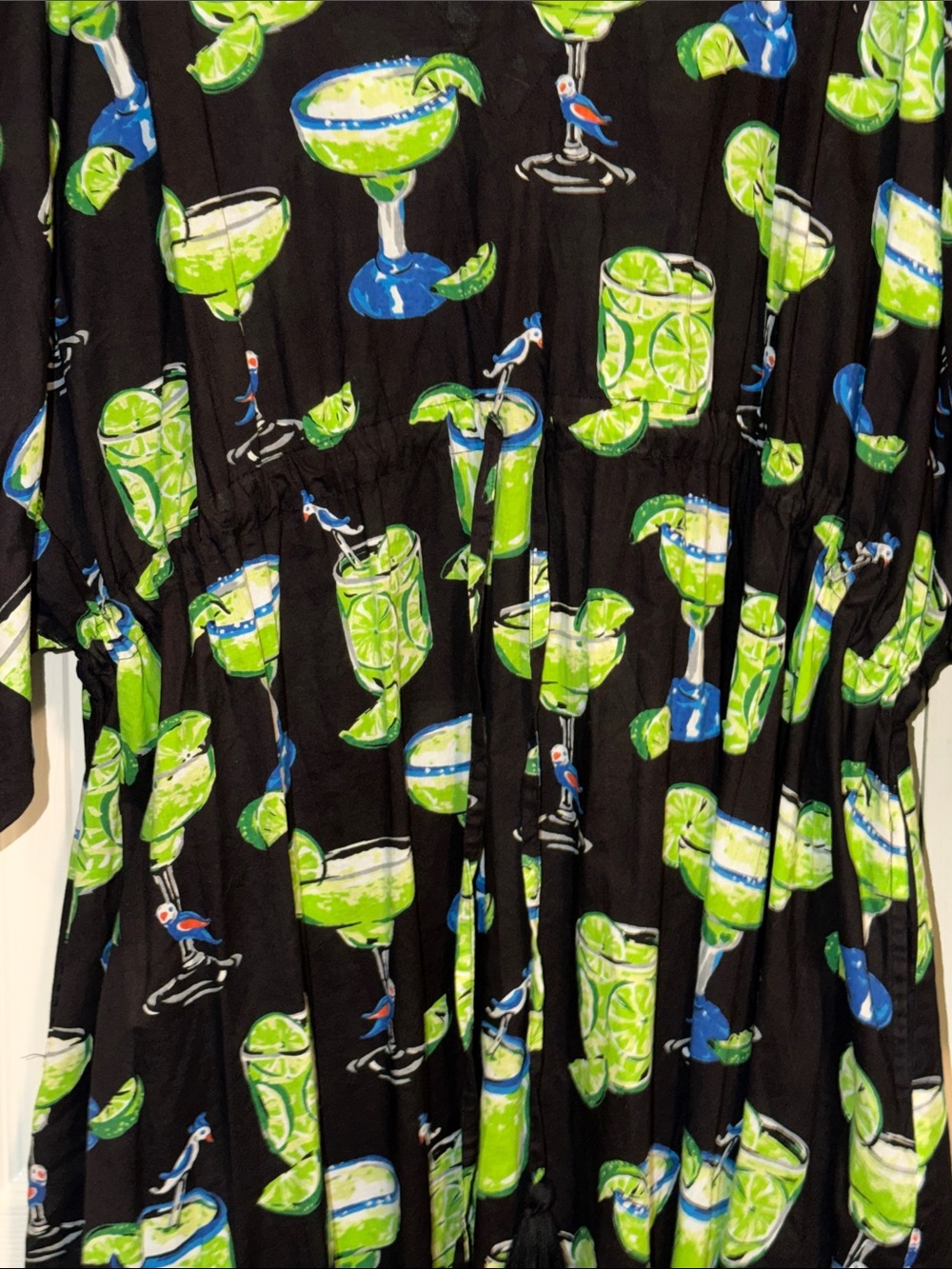 Print Fresh Kimono/Caftan with wide sleeves ,margarita tropical print OSFA - Picture 7 of 14